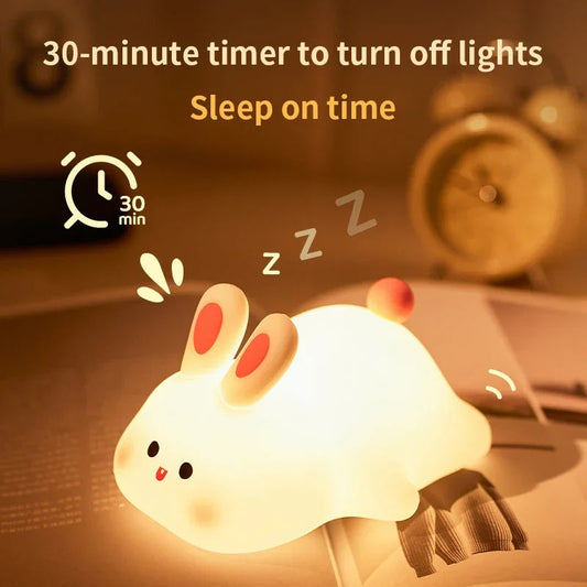 Cute Rabbit Silicone soft lamp