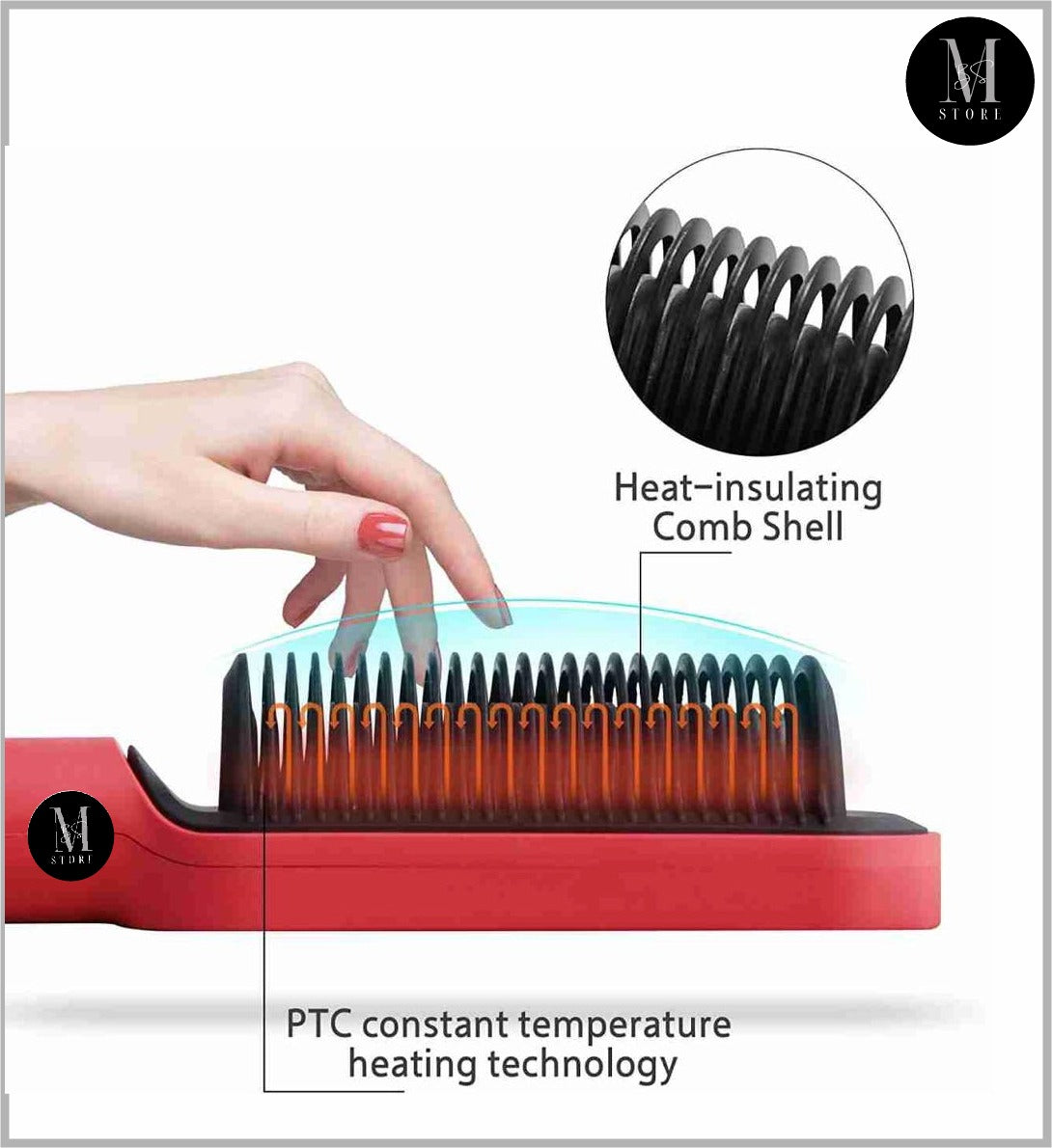 Electric Hair Straightening & Curling Brush
