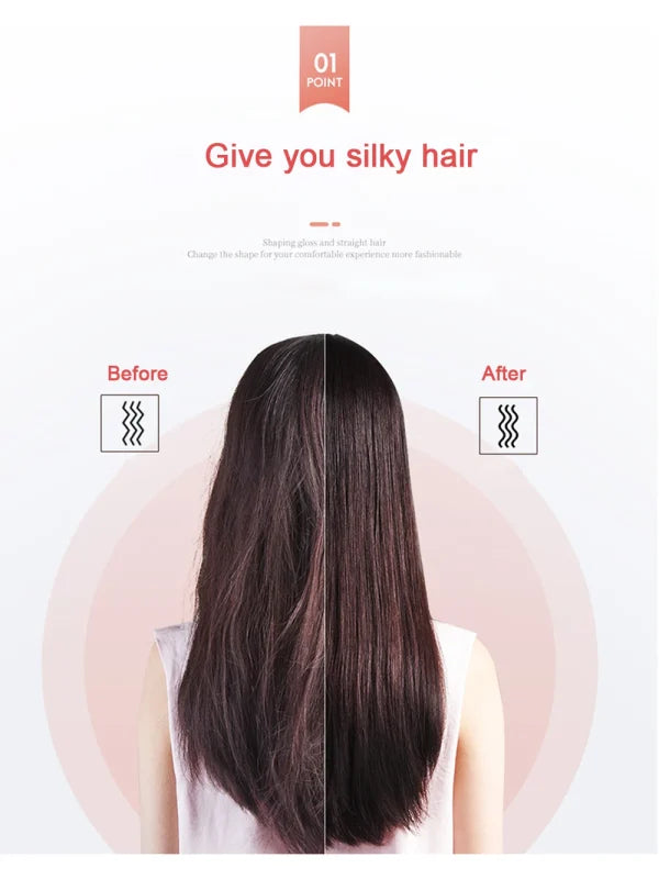 Electric Hair Straightening & Curling Brush