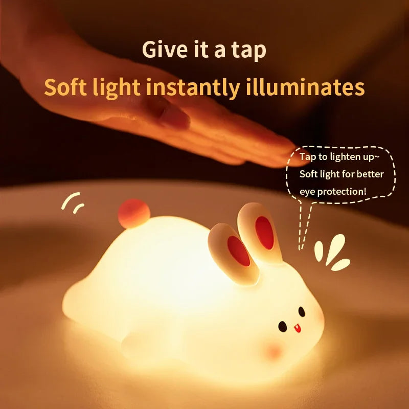 Cute Rabbit Silicone soft lamp