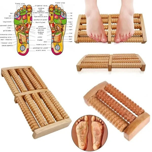 Traditional Wooden Roller Foot Massager