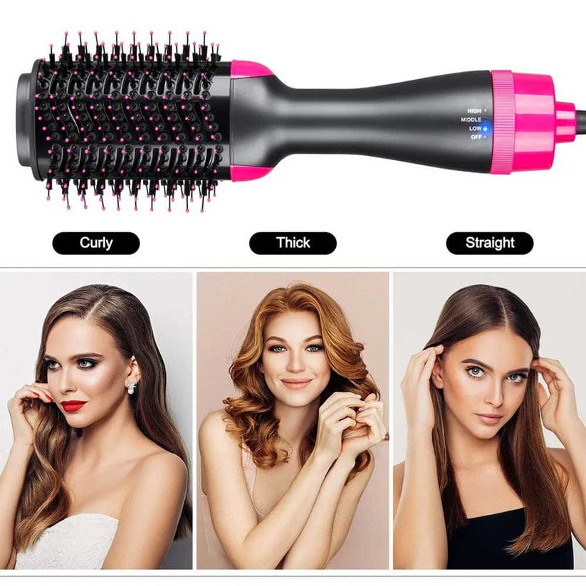 One Step Hot Air Brush 4 In 1 Hair Dryer