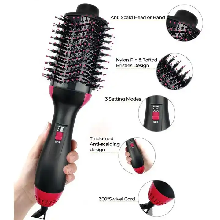 One Step Hot Air Brush 4 In 1 Hair Dryer