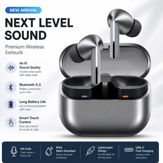 Premium Wireless Earbuds - Audio adapts to surroundings